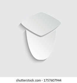 paper yogurt icon - vector