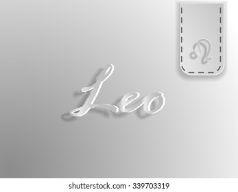  paper zodiac sign on a gray background