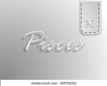  paper zodiac sign on a gray background