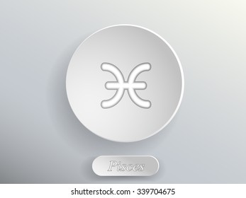 Paper zodiac sign on a white background