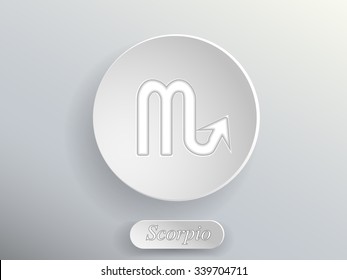 Paper zodiac sign on a white background