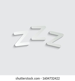 paper zzz vector icon. sleep icon
