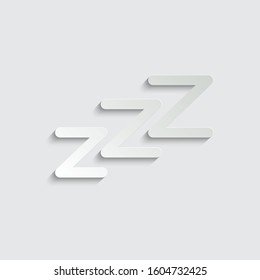paper zzz vector icon. sleep icon