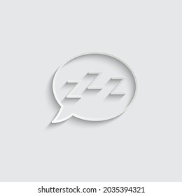 paper zzz vector icon. sleep icon.