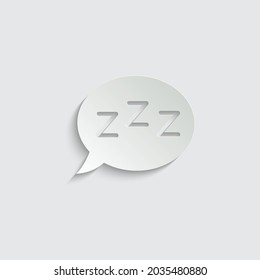 paper zzz vector icon. sleep icon.