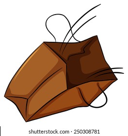 A paperbag on a white background