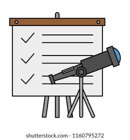 paperboard training with telescope