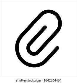 paperclip attach stationery vector icon illustration