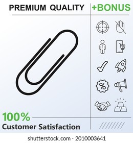 Paperclip, Anhang, Icon-Grafikelemente für die Arbeit anhängen