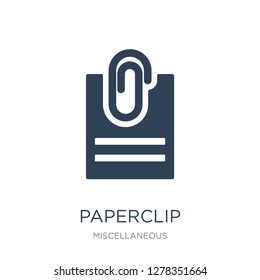 paperclip attachment icon vector on white background, paperclip attachment trendy filled icons from Miscellaneous collection, paperclip attachment vector illustration