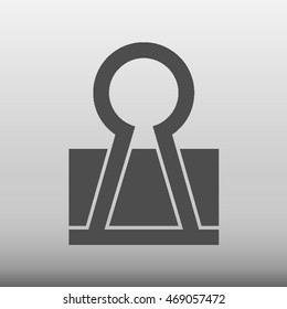 Paperclip Binder Vector Icon Illustration