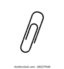  paperclip - black vector icon