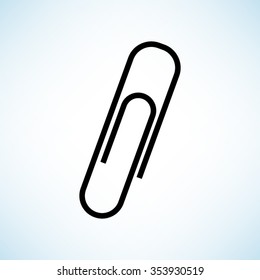 paperclip -  black vector icon