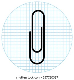 paperclip -  black vector icon