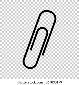 paperclip -  black vector icon