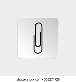 paperclip -  black vector icon