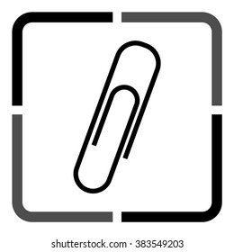 paperclip  - black vector icon