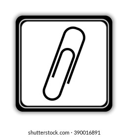 paperclip  - black vector icon