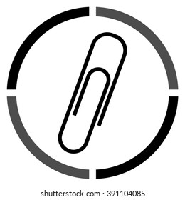 paperclip -  black vector icon