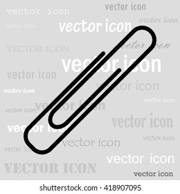 paperclip black vector icon