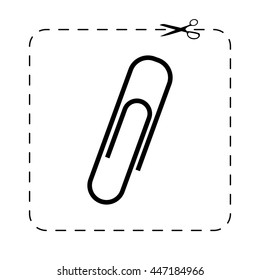 paperclip -  black vector icon
