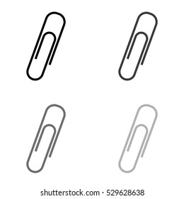 paperclip -  black vector icon