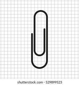 paperclip  - black vector icon