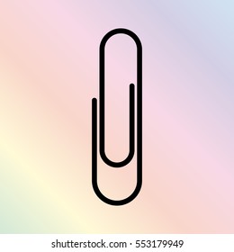 paperclip  - black vector icon
