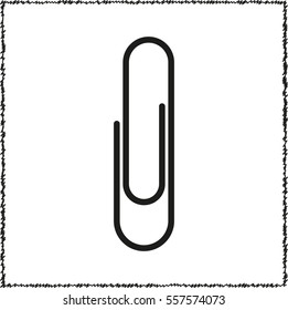 paperclip  - black vector icon