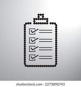 paperclip board with marks vector icon. Paper clip board vector for your design.