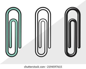 Paperclip Clipart SVG Printable Vector Illustration