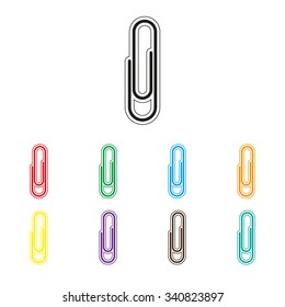 paperclip - color vector icon
