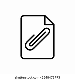 paperclip file icon vector sign