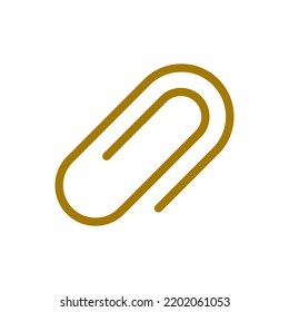 Paperclip flat color ui icon. Stationery supply. Office accessory. Wire clip. Holding paper sheets. Simple filled element for mobile app. Colorful solid pictogram. Vector isolated RGB illustration