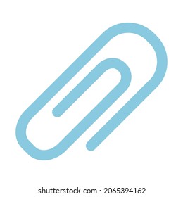 Paperclip flat icon. Cartoon illustration. Vector sign for mobile app and web sites.