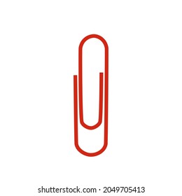 Paperclip, flaches Symbol. Einzeln auf weißem Hintergrund, Vektorgrafik.