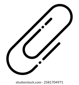 Paperclip Flat Icon Isolated On White Background