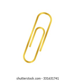 paperclip - gold vector icon