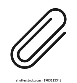 Icono de clip. Añadir el botón de símbolo del documento. Señal del logotipo del clip de papel del equipo de oficina. Imagen de la ilustración del vector.
