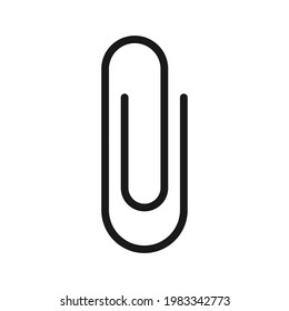 Icono de clip. Añadir el botón de símbolo del documento. Señal del logotipo del clip de papel del equipo de oficina. Imagen de la ilustración del vector.
