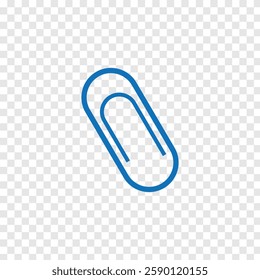 Paperclip icon. Attach document symbol button. Paper Clip attachment Icon. Office equipment paper clip logo sign. Paper Clip attachment Icon Illustration. Attach document symbol button. Eps file 9.