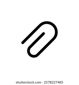 Paperclip Icon for Attachments and Office Use Vector