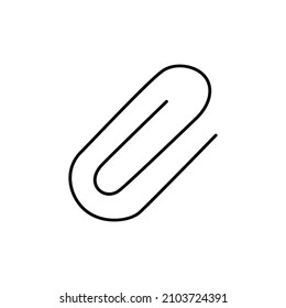 Paperclip Icon  in black line style icon, style isolated on white background