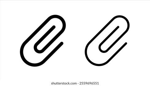 Paperclip Icon collection in filled and stroke style.