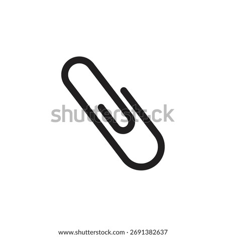 Paperclip icon design template isolated