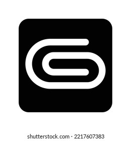 Paperclip icon for document attachment in black outline style