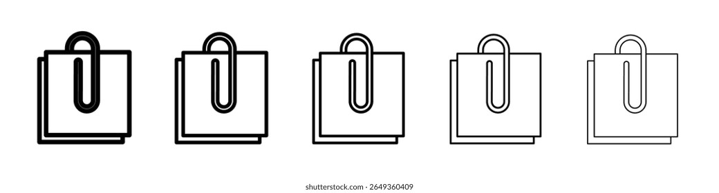 paperclip icon Flat design on isolated background