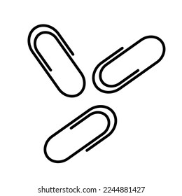 Paperclip icon, flat design of paperclip, suitable for logo, web, application