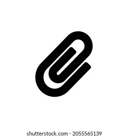 paperclip Icon. Flat style design isolated on white background. Vector illustration