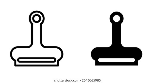 Paperclip icon illustration vector design template 